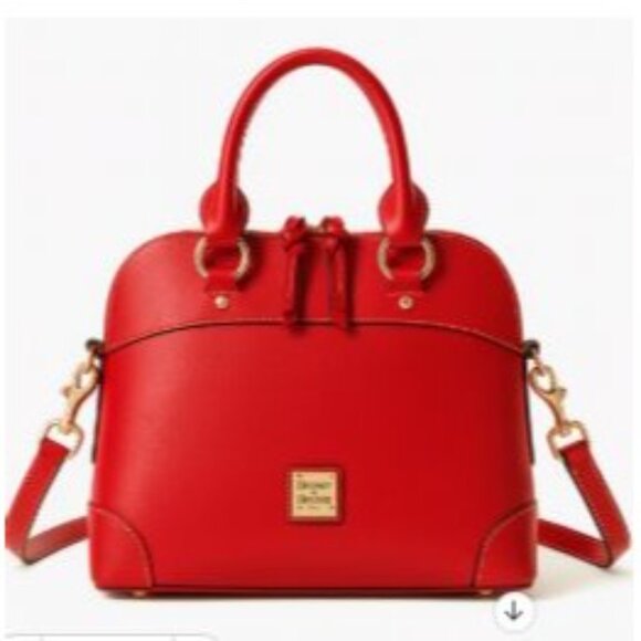 Dooney and Bourke Red Leather Satchel Bag Structured Handbag - NWT  MRSP 448.00 - Picture 5 of 14
